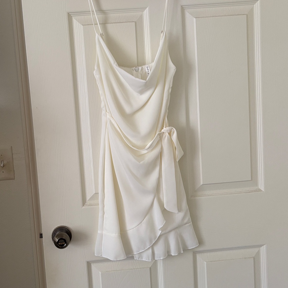 Lucy in the Sky Cream Draped Dress